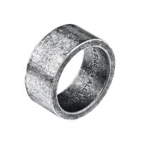 Titanium Staal Finger Ring, uniseks & verschillende grootte voor keus & zwart maken, 25mm, Verkocht door PC