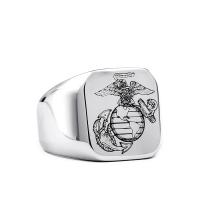 Stainless Steel Finger Ring for Men cartoon pattern & for man & blacken Sold By PC