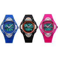 SKmei® Montre pour enfants, silicone, avec cadran en plastique & acier inoxydable, Placage, 50M imperméable à l’eau & pour les enfants & réglable & LED, plus de couleurs à choisir, 31x38x15mm, Longueur Environ 9 pouce, Vendu par PC