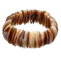 Unisex Armband, Freshwater Shell, met Elastische draad, Koepel, gemengde kleuren, 31mm, Per verkocht Ca 6.5 inch Strand