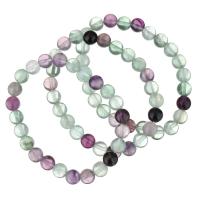 Fluorite colorée bracelet, pour femme, 8mm, Vendu par Environ 7.5 pouce brin