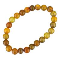 agate veines de dragon bracelet, unisexe, 8mm, Vendu par Environ 7.5 pouce brin