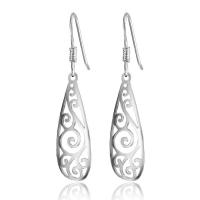 925 Sterling Silver Buail Earring, Teardrop, do bhean & log, 9x27mm, 40mm, Díolta De réir Péire