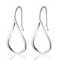 925 Sterling Silver Buail Earring, Teardrop, do bhean, 14x31mm, Díolta De réir Péire