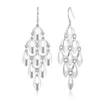 925 Sterling Silver Buail Earring, tassel, do bhean, 25x60mm, Díolta De réir Péire