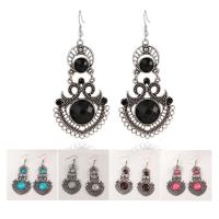 Roisín Earring, Sinc Alloy, le Roisín, iarann Hook earring, dath airgid antique plátáilte, do bhean & le rhinestone, dathanna níos mó le haghaidh rogha, luaidhe & caidmiam saor in aisce, 57x33mm, Díolta De réir Péire