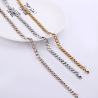 Stainless Steel Chain Ogrlica, Nehrđajući čelik, pozlaćen, rubnik lanac & za čovjeka, više boja za izbor, 9mm, Prodano Per Približno 21.6 inčni Strand