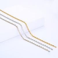 Stainless Steel Chain Ogrlica, Nehrđajući čelik, pozlaćen, pravokutnik lanac & za čovjeka, više boja za izbor, 6mm, Prodano Per Približno 21.6 inčni Strand