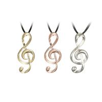 Zinc Alloy sweater halskæde, med Vokset Hamp Cord, med 5cm extender kæde, Music Note, forgyldt, for kvinde, flere farver til valg, bly & cadmium fri, 88mm, Solgt Per Ca. 27 inch Strand