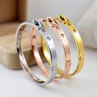 Rozsdamentes acél bangle, Stainless Steel, galvanizált, a nő, több színt a választás, 5.80mm, Belső átmérő:Kb 58mm, Által értékesített PC