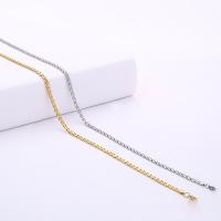 Stainless Steel Chain Ogrlica, Nehrđajući čelik, pozlaćen, konop lanac & za čovjeka, više boja za izbor, 4mm, Prodano Per Približno 21.6 inčni Strand