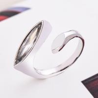 Messing Fingerring, platiniert, unisex & verschiedene Größen vorhanden & mit kubischem Zirkonia, frei von Nickel, Blei & Kadmium, verkauft von PC