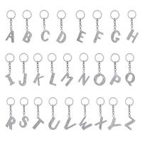 Key Chain, Zinc Alloy, Brev, platin farve forgyldt, forskellige stilarter for valg & med rhinestone, 30mm, Solgt af PC