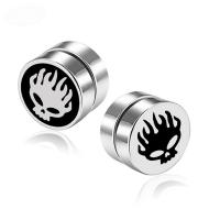 magnetiska ör, Titan Stål, Unisex & olika stilar för val & emalj, ursprungliga färgen, 8mm, Säljs av PC