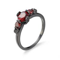 Ciúbach Siorcón Prás Finger Ring, dath dubh plumbum plátáilte, unisex & méid éagsúla do rogha & le zirconia ciúbach, nicil, luaidhe & caidmiam saor in aisce, Díolta De réir PC