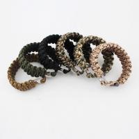 Bracelets de survie, corde en nylon, avec acier inoxydable, avec allume-feu & unisexe, plus de couleurs à choisir, 4mm, 25mm, Vendu par Environ 8.5 brin