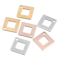 Edelstahl Schmuck Anhänger, Rhombus, plattiert, keine, 14x14x0.70mm, 200PCs/Menge, verkauft von Menge