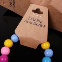 Papier Necklace \u0026 Bracelet Display Card, mit Brief Muster, 45x120mm, 200PCs/Menge, verkauft von Menge