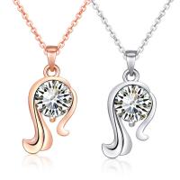 Collier en laiton cubique Zircon Micro Pave, avec 5cm chaînes de rallonge, note de musique, Placage, chaîne ovale & pour femme & avec zircone cubique, plus de couleurs à choisir, protéger l'environnement, sans nickel, plomb et cadmium, 10-15mm, Vendu par Environ 15 pouce brin