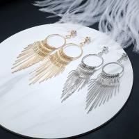 Fashion Fringe Oorbellen, Zinc Alloy, roestvrij staal oorbel bericht, plated, voor vrouw & met strass, meer kleuren voor de keuze, lood en cadmium vrij, 10-30mm, Verkocht door pair