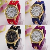 Orologio da donna Geneva®, silicone, with vetro & lega in zinco, placcato color oro, per la donna, nessuno, 42mm, Lunghezza Appross. 9.4 pollice, Venduto da PC