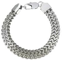 Rustfrit stål smykker Armbånd, Stainless Steel, Unisex, oprindelige farve, 11.5x6mm, Solgt Per Ca. 9.5 inch Strand