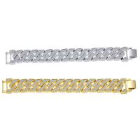 Zinklegering armbandkettingen, Zinc Alloy, plated, uniseks & stardust, meer kleuren voor de keuze, nikkel, lood en cadmium vrij, 16mm, Per verkocht Ca 8.8 inch Strand