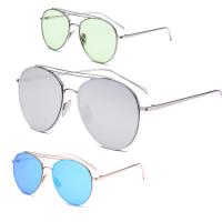 Lunettes de soleil mode, Plastique PC, avec PC lentille en plastique & alliage de zinc, unisexe, plus de couleurs à choisir, 51x140x151mm, Vendu par PC