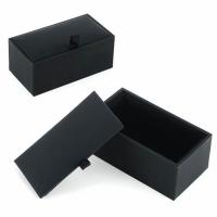 Plastic Manchetknopen Gift Box, met Papier, Rechthoek, verschillende materialen voor de keuze, 86x45x35mm, 50pC's/Lot, Verkocht door Lot