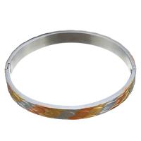 Nerūdijančio plieno Bangle, Nerūdijantis plienas, su 2Inch Extender grandinės, padengtą, unisex, 8mm, Vidinis skersmuo:Apytiksliai 63x52mm, Pardavė PC