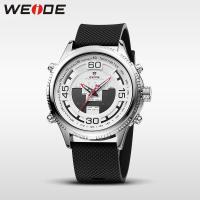 Collezione di orologi Weide®
, silicone, with quadrante in lega di zinco & vetro, placcato, 30M impermeabile & regolabile & LED & per l'uomo, nessuno, 49x49x17mm, 24mm, Lunghezza Appross. 8.2 pollice, Venduto da PC