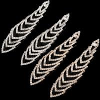 Rhinestone Earring Zinc Alloy stainless steel post pin plated for woman & with rhinestone lead & cadmium free Sold By Pair