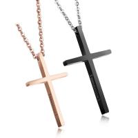 Stainless Steel Jewelry Necklace Titanium Steel Cross plated oval chain & for woman Sold Per Approx 15.5 Inch Strand