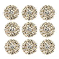 Haaraccessoires DIY bevindingen, Zinc Alloy, Bloem, gold plated, voor kinderen & met strass, 20mm, 10pC's/Lot, Verkocht door Lot