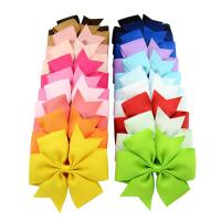 Zobák klipy, Grogrén Ribbon, s Polyester & Železo, Bowknot, platinové barvy á, pro děti, více barev na výběr, 110x110mm, 56mm, 10PC/Lot, Prodáno By Lot