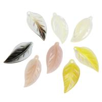 Shell Bead, Leaf, olika material för val, 8x35x2mm, Hål:Ca 1.5mm, 30PC/Bag, Säljs av Bag