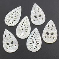 Lèvre blanche cabochon, modèles différents pour le choix, 20x35x2mm, 10PC/sac, Vendu par sac