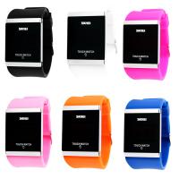 Reloj unisex de la joyería de SKmei®, silicona, con dial de aleación de cinc & Vidrio & acero inoxidable, chapado, 30M resistente al agua & unisexo & ajustable & LED, más colores para la opción, 42x32mm, longitud aproximado 9.4 Inch, Vendido por UD