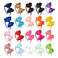 Bandeaux pour les cheveux, ruban de gros-grain, avec ruban de satin, Noeud papillon, pour les enfants, plus de couleurs à choisir, 100mm, 10mm, 10PC/lot, Vendu par lot