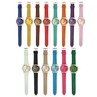 Ginevra%C2%AE-Men-Watch, PU, with quadrante in lega di zinco, placcato color platino, regolabile & per l'uomo, nessuno, 43x8mm, Lunghezza Appross. 9.5 pollice, Venduto da lotto