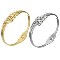 Bracelet en acier inoxydable, mot amour, Placage, pour femme & avec strass, plus de couleurs à choisir, 12mm, Diamètre intérieur:Environ 61x51mm, Vendu par PC