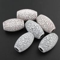 acrilico miçangas comuns com buraco grande, Tambor, Mais cores pare escolha, 19x30mm, Buraco:Aprox 7mm, Aprox 65PCs/Bag, vendido por Bag