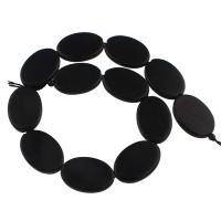 pedra preta grânulos, miçangas, preto, 23x33x5mm, Buraco:Aprox 2mm, 12PCs/Strand, vendido para Aprox 15.7 inchaltura Strand