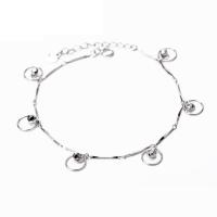 925 Sterling Silber Armband, mit Verlängerungskettchen von 1.3inch, platiniert, Bar-Kette & für Frau, frei von Nickel, Blei & Kadmium, verkauft per ca. 6.5 ZollInch Strang