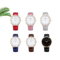 POLOV® Watch Collection, PU, med zinklegering ratten & Glas & ROSTFRITT STÅL, plated, Unisex & justerbar, fler färger för val, nickel, bly och kadmium gratis, 40x6mm, Längd Ca 8.5 inch, Säljs av PC