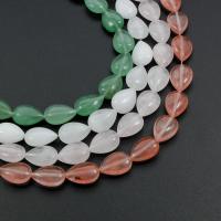 Mješoviti Gemstone perle, Dragi kamen, Suza, različiti materijali za izbor, 10x14x5mm, Rupa:Približno 1mm, 29računala/Strand, Prodano Per Približno 15.7 inčni Strand