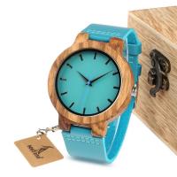 BOBOBIRD® Unisex Klocka, PU, med Glas & Trä & ROSTFRITT STÅL, Liv vattenresistent & justerbar, ursprungliga färgen, 45mm, 23mm, Längd Ca 9 inch, Säljs av PC