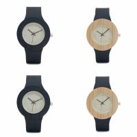 BOBOBIRD® Unisex Ur, PU, med Wooden Dial & Glas & Stainless Steel, Livsbestandig & justerbar, flere farver til valg, 42mm, 19mm, Længde Ca. 8.5 inch, Solgt af PC