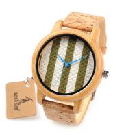 BOBOBIRD® Unisex horloge, Hout, met Glas & Roestvrij staal, Leven waterbestendig & uniseks & verstelbaar, oorspronkelijke kleur, 44mm, 20mm, Lengte Ca 9 inch, Verkocht door PC