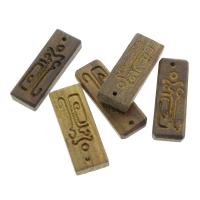 Perline di legno, Rettangolo, 13x35x5mm, Foro:Appross. 2mm, 100PC/borsa, Venduto da borsa